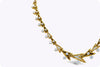 7.25 Carats Total Brilliant Round Diamond Fashion Arrowhead Necklace in Yellow Gold