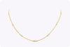 4.20 Carats Marquise Cut Diamond by the Yard Necklace in 18k Yellow Gold