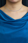 6.76 Carats Total Round Brilliant Cut Diamond By the Yard Necklace in Platinum