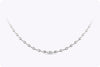 6.76 Carats Total Round Brilliant Cut Diamond By the Yard Necklace in Platinum