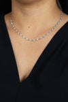 3.39 Carats Total Round Brilliant Cut Diamond Necklace in White Gold