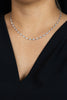 3.39 Carats Total Round Brilliant Diamond by The Yard Necklace in White Gold