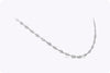 3.39 Carat Round Brilliant Diamond by The Yard Necklace in White Gold