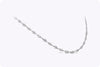 3.39 Carats Total Round Brilliant Cut Diamond Necklace in White Gold