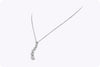 2.11 Carats Total Seven-Stone Graduating Round Diamond Pendant Necklace in White Gold