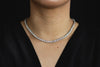 56.88 Carats Total Brilliant Round Diamond Four-Way Riviera Tennis Necklace in White Gold