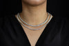 56.88 Carats Total Brilliant Round Diamond Four-Way Riviera Tennis Necklace in White Gold