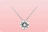 GIA Certified 9.17 Carats Brilliant Round Diamond Solitaire Pendant Necklace in Platinum