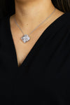 1.34 Carat Diamond Swirl Fashion Pendant Necklace in White Gold