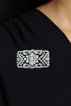 14.80 Carats Total Art Deco Diamond Platinum Panel Brooch