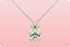9.10 Carat Pear Shape Diamond Solitaire Pendant Necklace in Platinum
