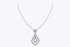 1.27 carats Total Open-Work Diamond Drop Pendant Necklace in White Gold