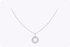 0.73 Carats Total Brilliant Round Cut Diamond Openwork Heart Shape Pendant Necklace in White Gold