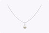 12 millimeter South Sea Pearl and Round Diamond Pendant Necklace in White Gold