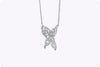 1.34 Carat Diamond Butterfly Pendant Necklace in White Gold
