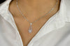 1.68 Carat Total Mixed Cut Diamond Open Work Pendant Necklace in White Gold