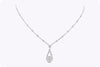 1.68 Carats Total Heart Shape Diamond Pendant Necklace in White Gold