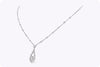 1.68 Carats Total Heart Shape Diamond Pendant Necklace in White Gold