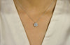 1.25 Carats Total Brilliant Round Cut Diamond Cluster pendant Necklace in White Gold