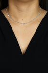 0.67 Carat Total Round Diamonds By The Yard Necklace in White Gold