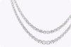 12.94 Carats Total Round Diamond Double Strand Riviere Tennis Necklace in White Gold