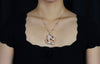 7.65 Carats Total Brilliant Round Micro-Pave Diamond Open-Work Heart Shape Pendant Necklace