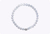 1.54 Carat South Sea Pearl and Diamond Necklace in White Gold