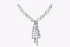 40.94 Carat Total Mixed Cut Cluster Diamond Drop Necklace in White Gold
