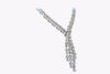 40.94 Carat Total Mixed Cut Cluster Diamond Drop Necklace in White Gold