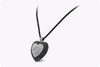 12.40 Carats Total Black & White Diamond Heart Shape Pendant Necklace in White Gold