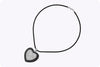 12.40 Carat Micro-Pave Black and White Diamond Heart Pendant Necklace