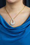 7.96 Carats Total Round Brilliant Cut Diamond Large Pendant in Rose Gold