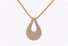 7.96 Carats Total Round Brilliant Cut Diamond Large Pendant in Rose Gold