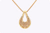 7.96 Carats Total Round Brilliant Cut Diamond Large Pendant in Rose Gold