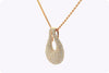 7.96 Carats Total Round Brilliant Cut Diamond Large Pendant in Rose Gold
