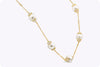 11.21 Carats Total Round Cut Diamond & South Sea Pearl Necklace in Yellow Gold