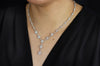 10.14 Carats Total Brilliant Round Diamond Cluster Floral-Motif Fashion Necklace in White Gold