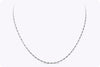 0.62 Carats Total Round Shape Diamond By The Yard Necklace in White Gold