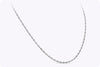 0.62 Carats Total Round Shape Diamond By The Yard Necklace in White Gold