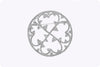 4.14 Carat Round Brilliant Cut Diamond Clover Brooch/Pendant in White Gold