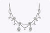 4.33 Carats Total Rose Cut Diamond Edwardian Style Necklace in White Gold