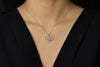 0.82 carats Total Round Brilliant Diamond Open-Work Heart Pendant Necklace in White Gold