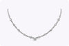 8.71 Carats Total Mixed-Cut Diamond Collar Necklace in White Gold