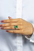 GIA Certified 4.46 Carat Emerald Cut Colombian Emerald and Diamond Engagement Ring in Platinum
