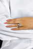 EGL Certified 2.07 Carats Asscher Cut Diamond Halo Engagement Ring in Platinum