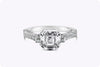 GIA Certified 3.01 Carats Asscher Cut Diamond Engagement Ring in Platinum