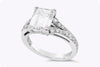 GIA Certified 3.01 Emerald Cut Diamond Split-Shank Engagement Ring in Platinum