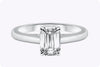 GIA Certified 1.21 Carats Emerald Cut Diamond Solitaire Engagement Ring in Platinum