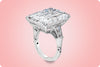 GIA Certified 25.32 Carat Emerald Cut Diamond Three-Stone Engagement Ring in Platinum