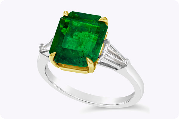 Three-Stone Engagement Ring in Yellow Gold